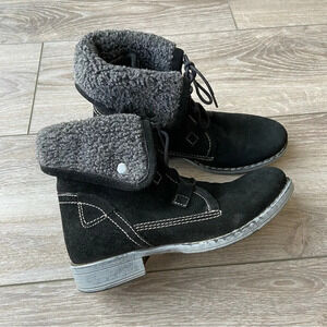 Sketchers Suede Leather Convertible Moto  Combat Boots